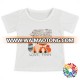 Cute Cartoon Foxes Baby Shirts Girls Short Sleeve Cotton Top Blank Baby T Shirts Wholesale