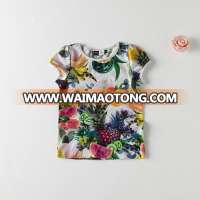 digital printing kids t-shirt for girls