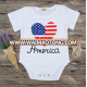 letter printed flag festival newborn baby bodysuit