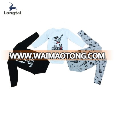 Lovely cartoon baby boy softtextile baby romper