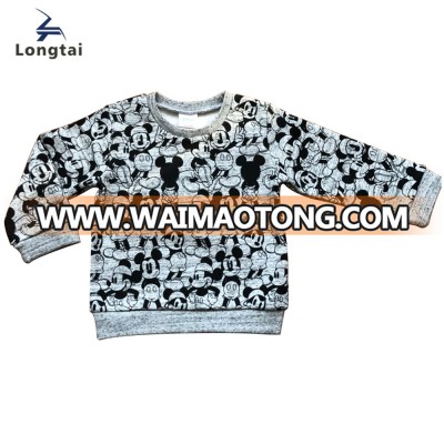 Autumn And Winter Baby Boys Long Sleeves Cvc Fleece Top With Lovely Animal Print