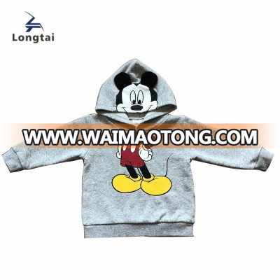 Boys Jacket Fleece Hoodie Without Zipper Animal Printing Apparel