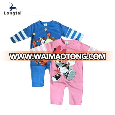 Cartoon print cotton knitted cute baby rompers printed