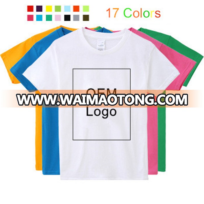 2018 high quality printing plain wholesale t shirts  cotton for kids  blank plain kids t shirt